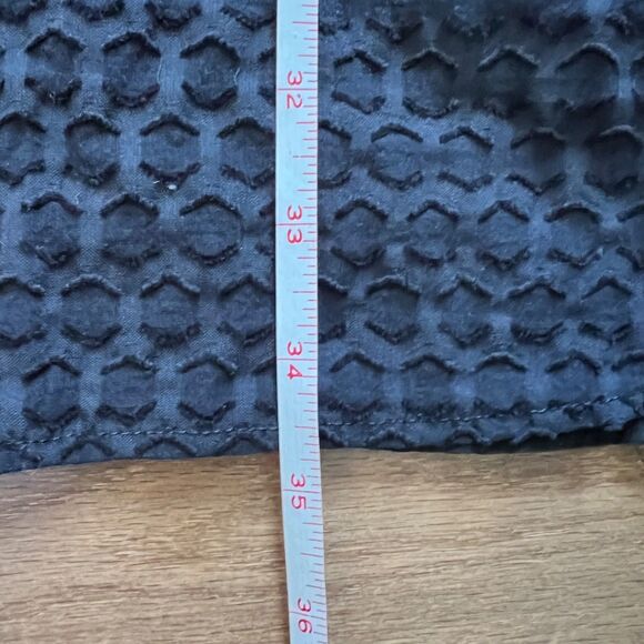 Rag & Bone Evie Honeycomb Shift Dress Size L Black Pockets Sleeveless - Picture 5 of 8